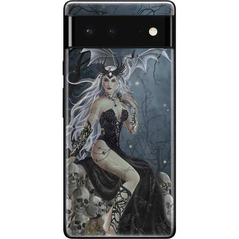 Gothic Queen with Silver Dragon by Nene Thomas Google Pixel 6 Skin